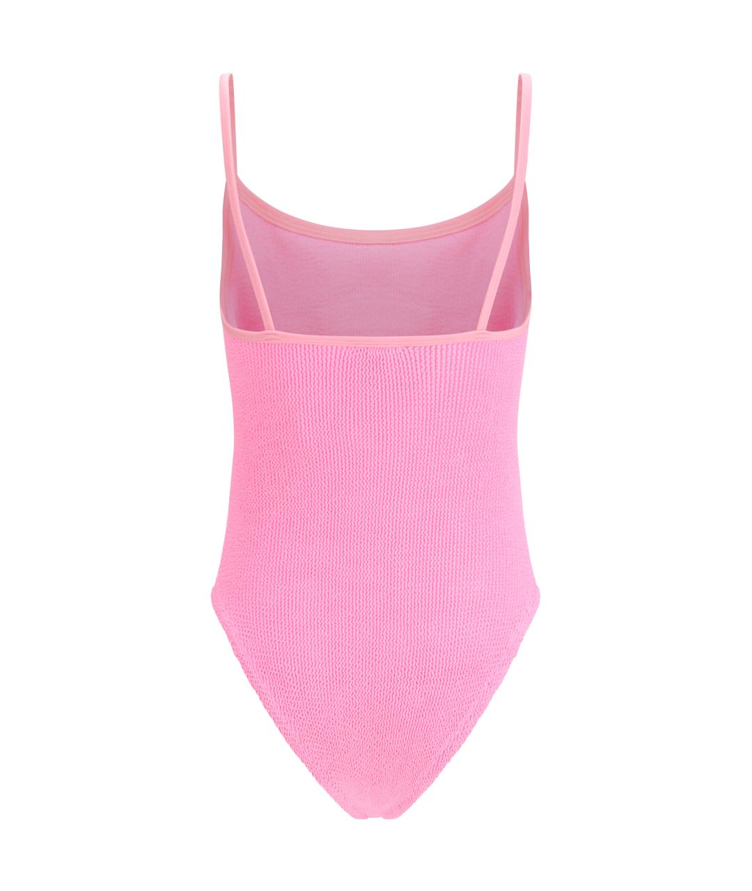 HUNZA G Розовый полиамидовый купальник, фото 2