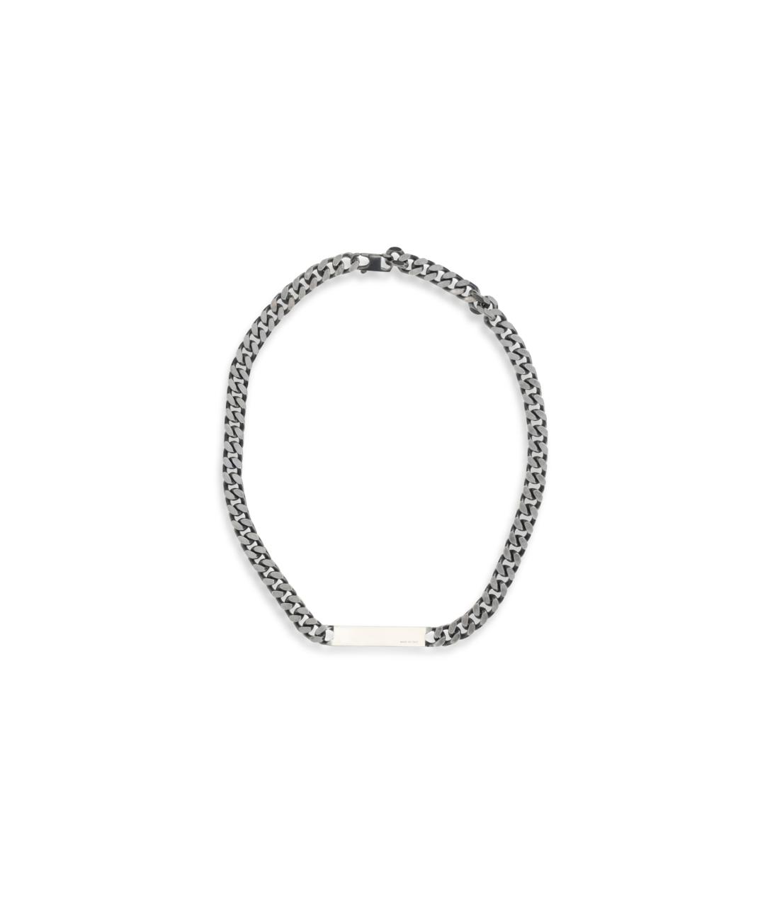 MM6 MAISON MARGIELA Серебряное металлическое колье, фото 2