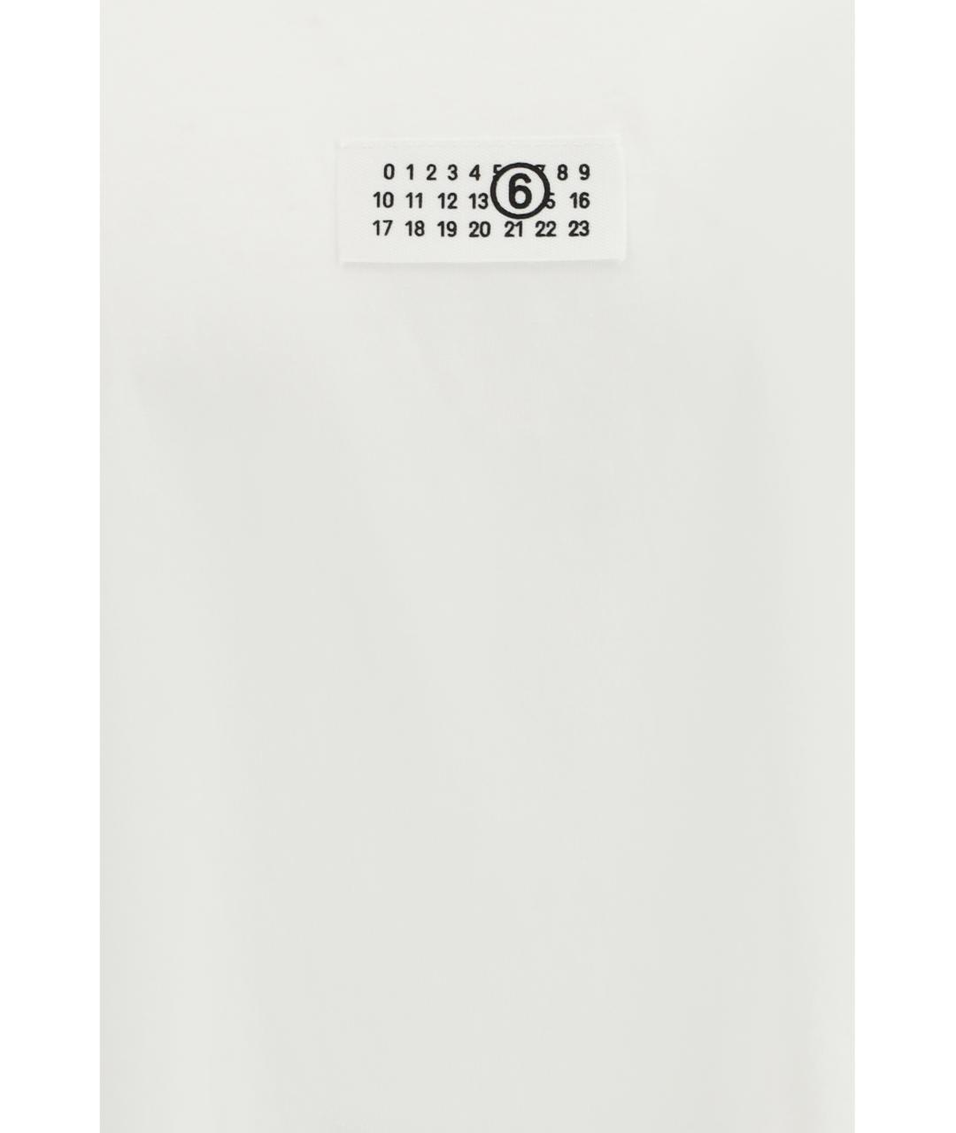 MM6 MAISON MARGIELA Белая хлопковая футболка, фото 3