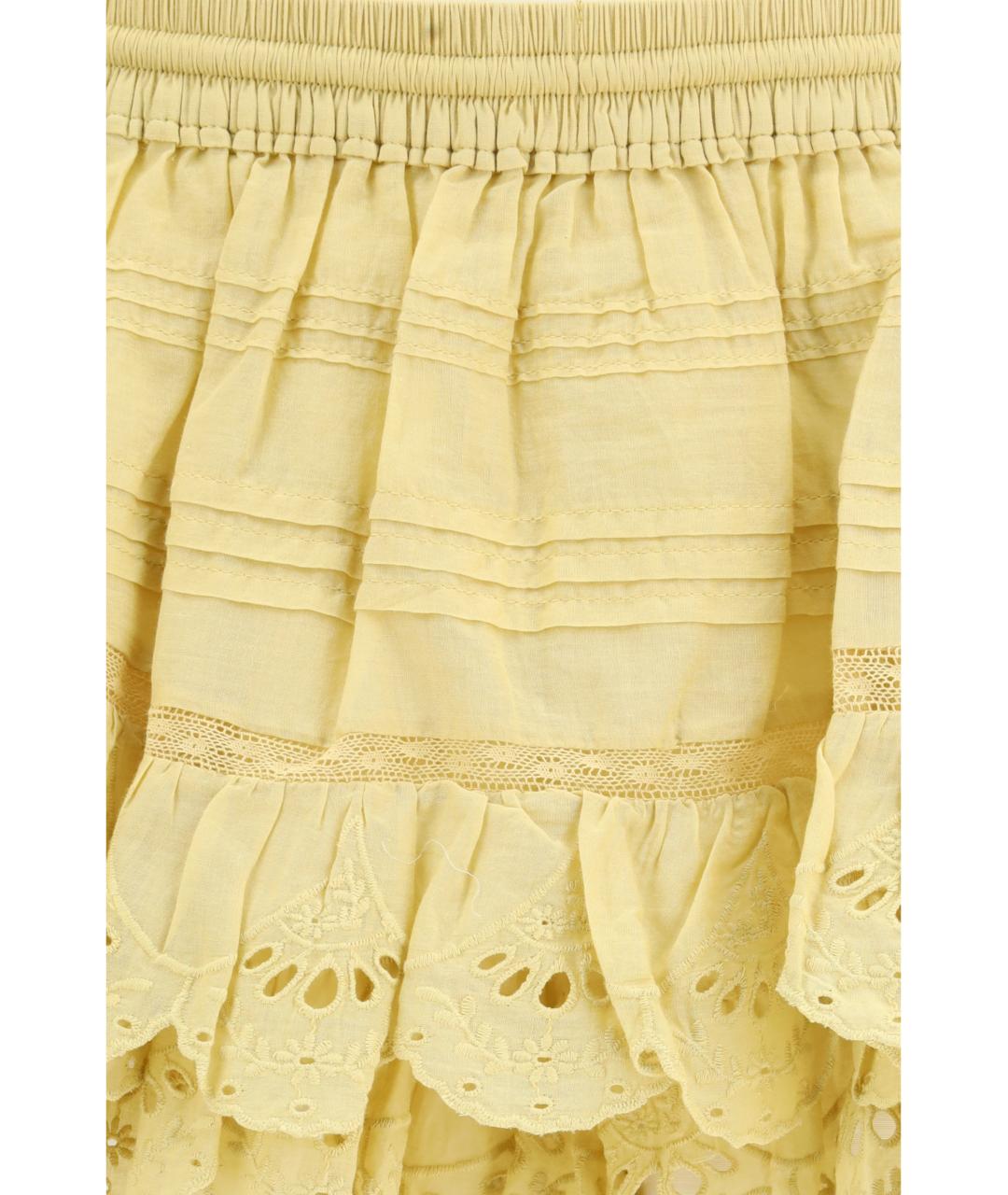 ISABEL MARANT ETOILE Желтые хлопковые шорты, фото 3