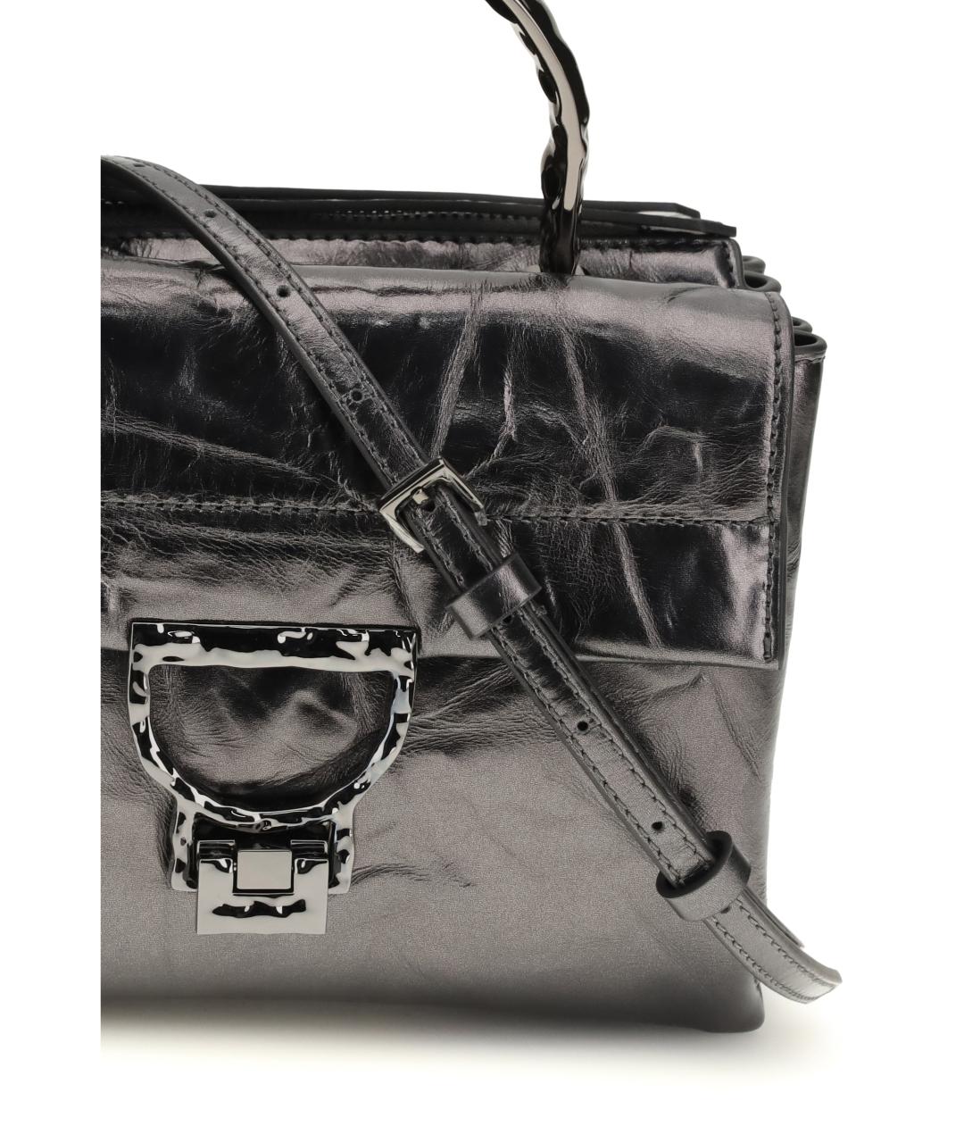 COCCINELLE Серая кожаная сумка через плечо, фото 4