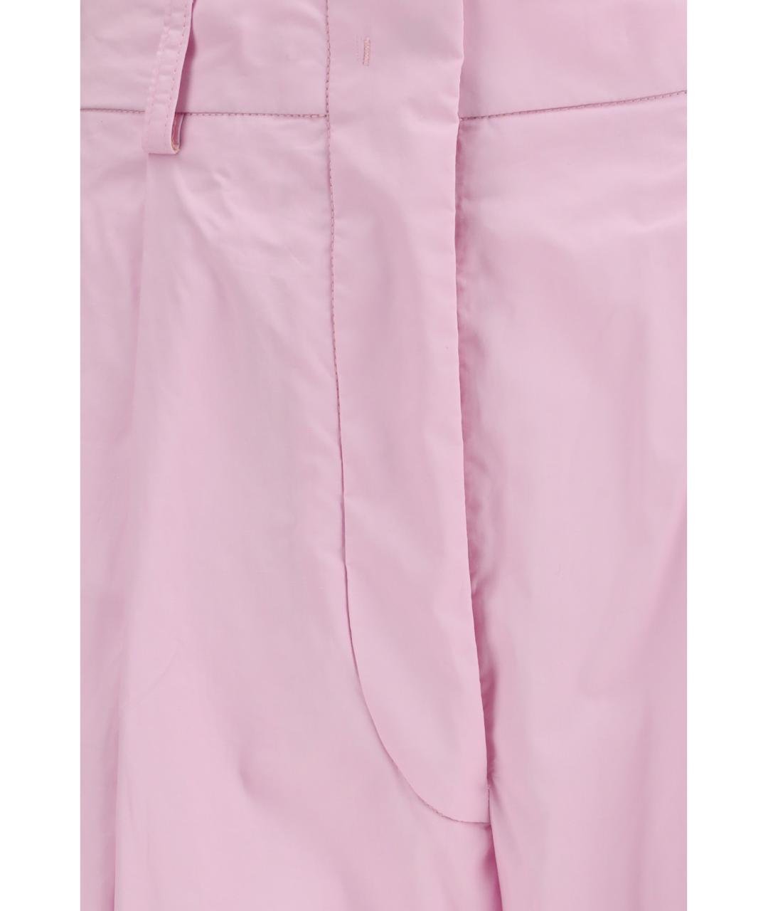 THELATEST Розовые хлопковые прямые брюки, фото 3