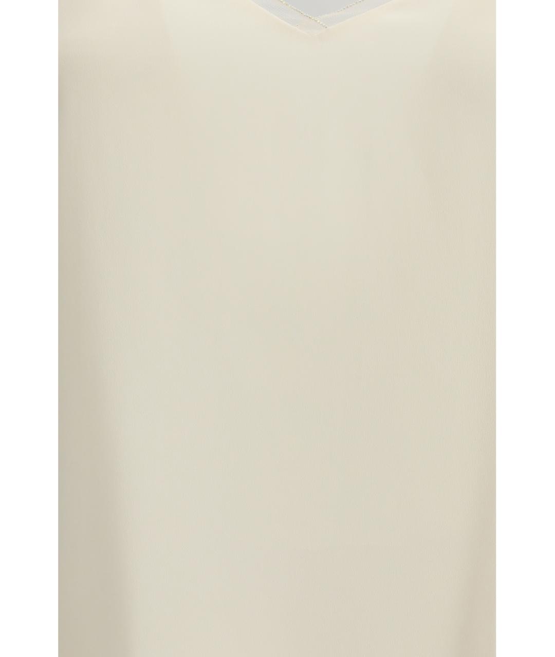 FABIANA FILIPPI Бежевая ацетатная майка, фото 3