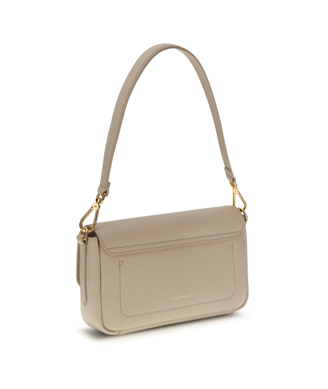 COCCINELLE Серая кожаная сумка через плечо, фото 3