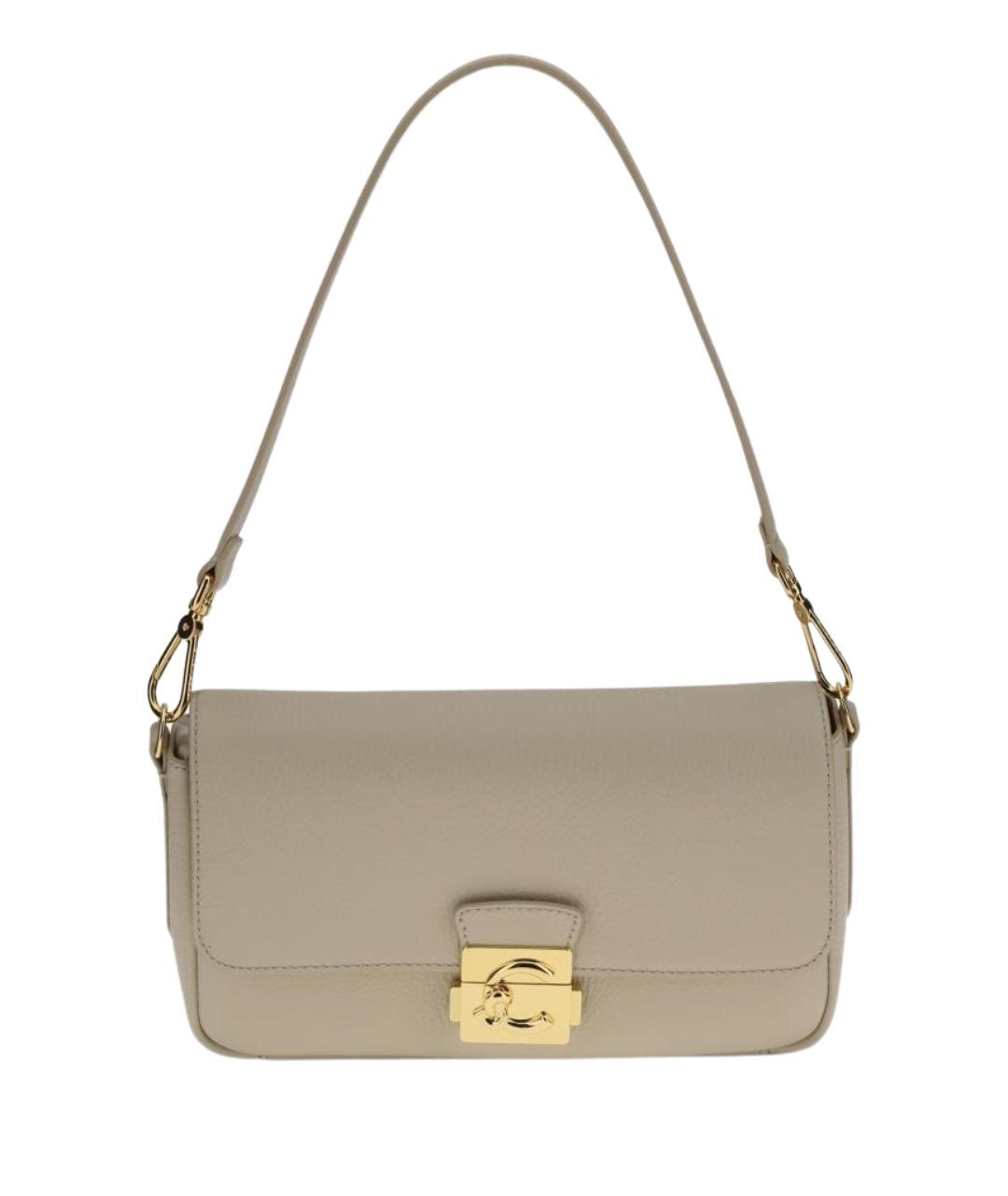 COCCINELLE Серая кожаная сумка через плечо, фото 1