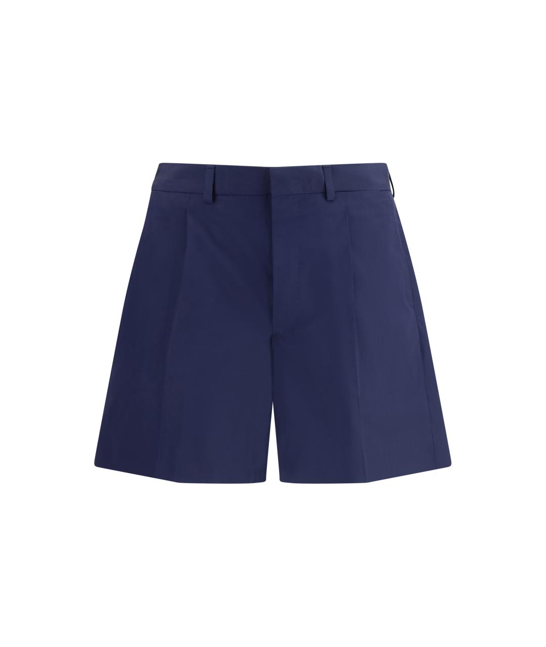 PRADA Темно-синие хлопковые шорты, фото 1