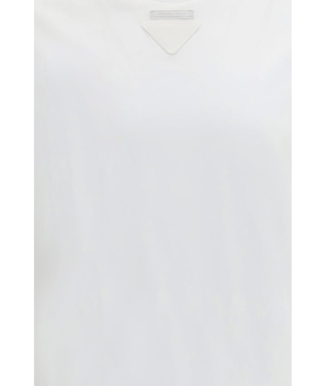 PRADA Белая хлопковая футболка, фото 3