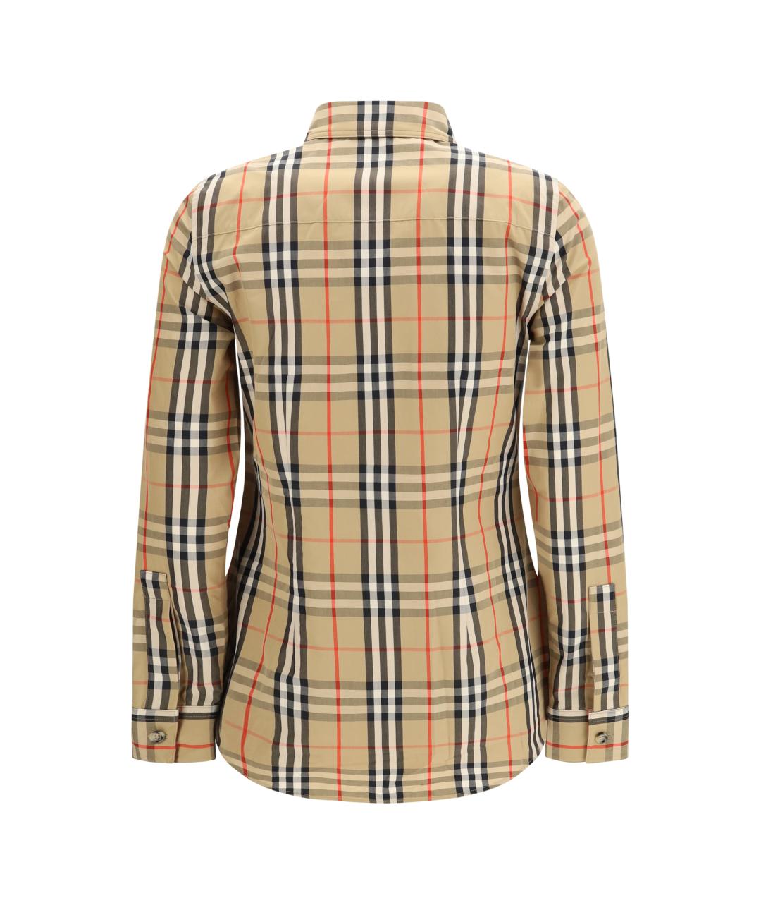 BURBERRY Бежевая хлопковая рубашка, фото 2