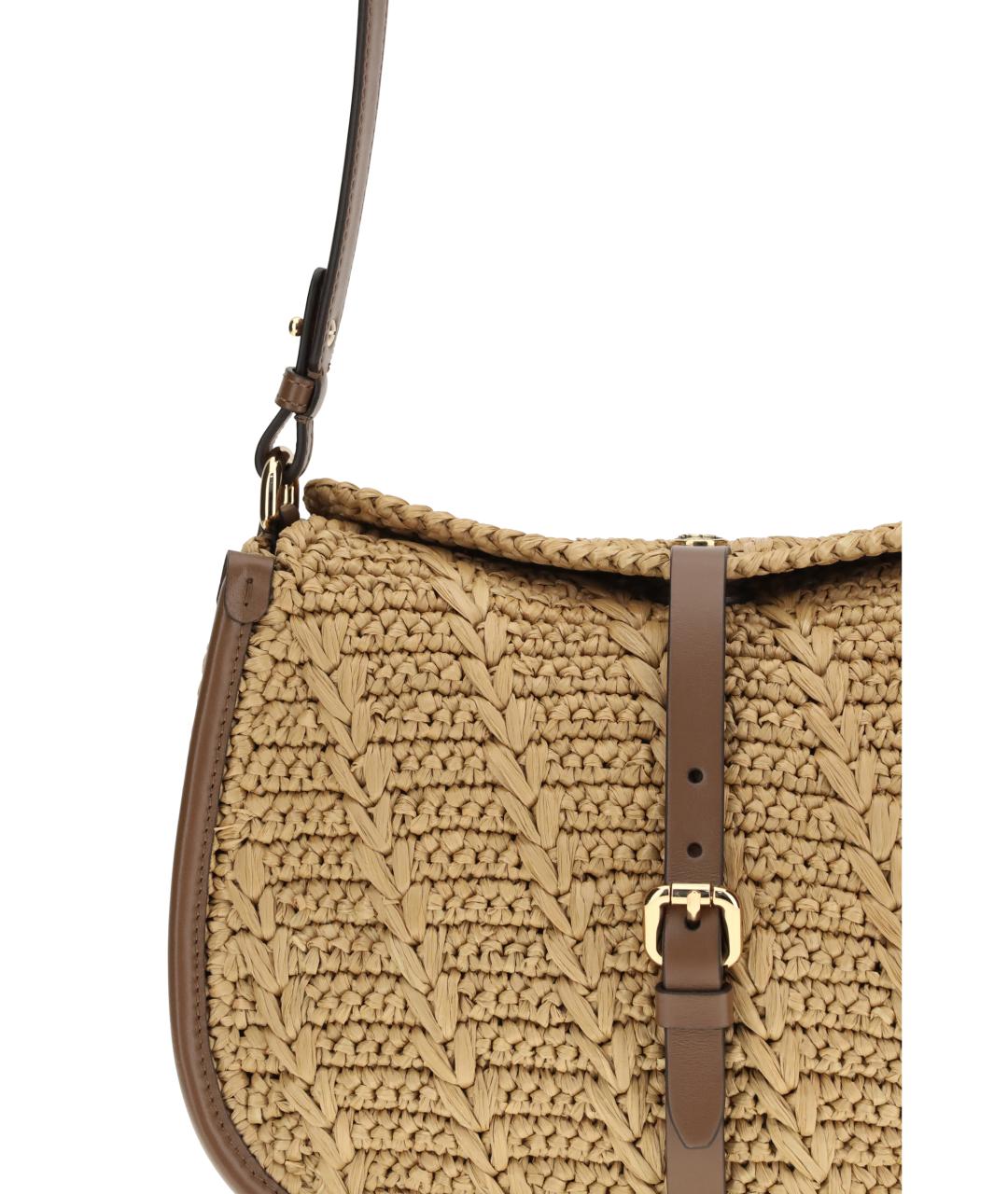 ETRO Бежевая пелетеная сумка через плечо, фото 3
