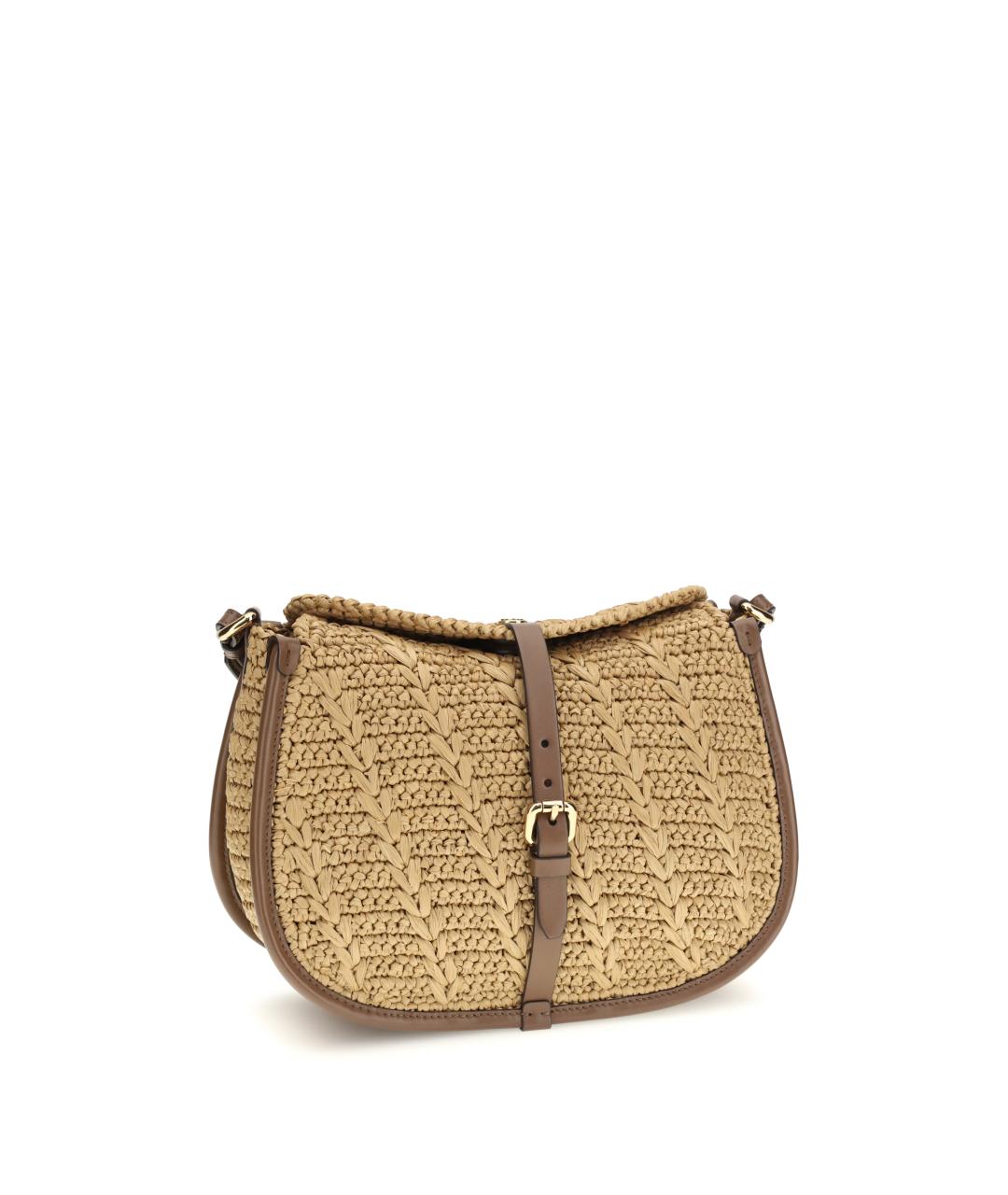 ETRO Бежевая пелетеная сумка через плечо, фото 2