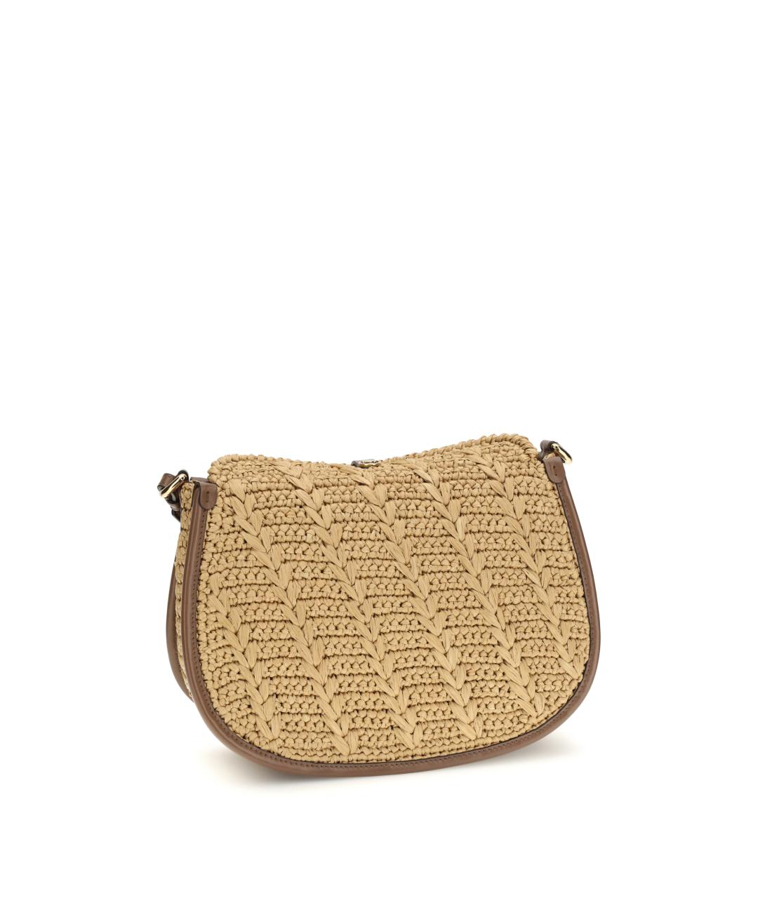 ETRO Бежевая пелетеная сумка через плечо, фото 4
