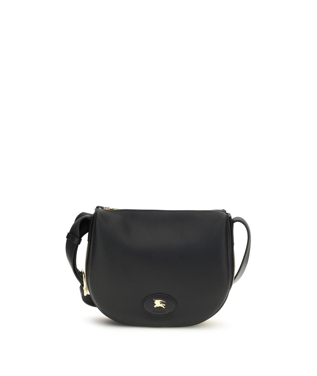 BURBERRY Черная кожаная сумка через плечо, фото 5