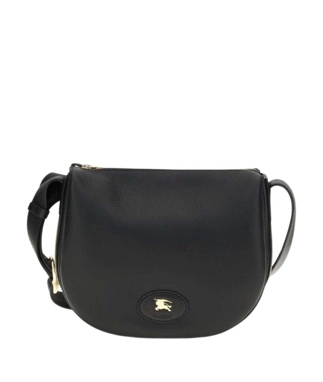 BURBERRY Черная кожаная сумка через плечо, фото 1