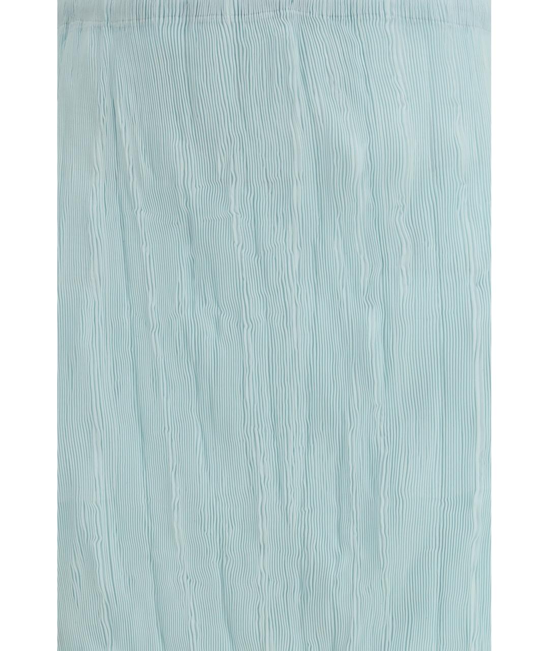 GONGDID DESIGN Голубая полиэстеровая юбка миди, фото 3