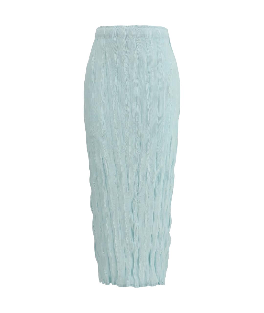 GONGDID DESIGN Голубая полиэстеровая юбка миди, фото 1