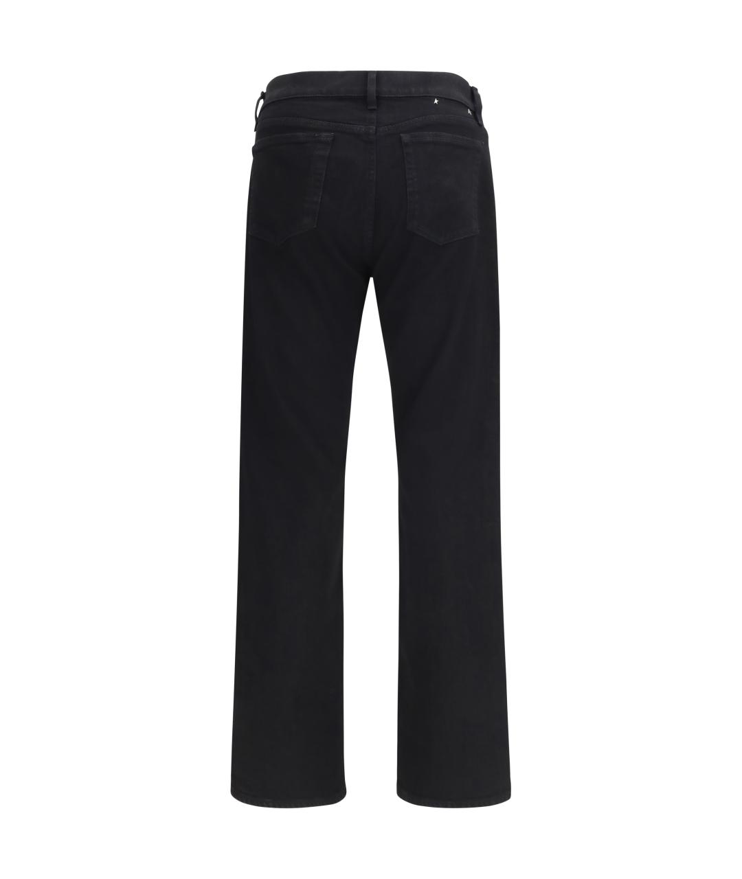 GOLDEN GOOSE DELUXE BRAND Черные хлопковые прямые джинсы, фото 2