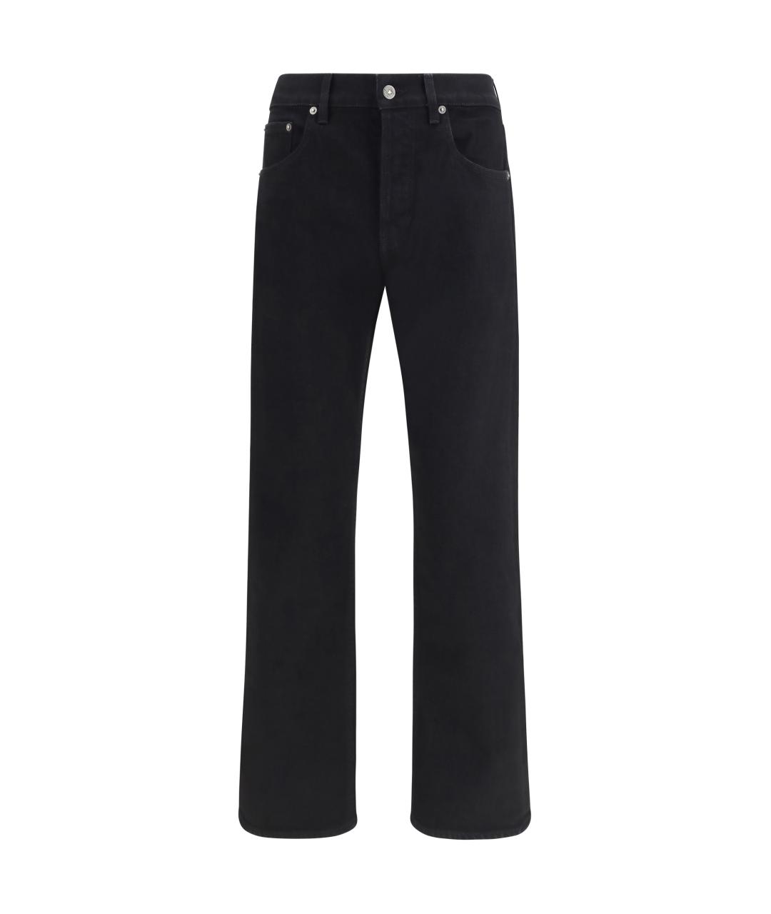 GOLDEN GOOSE DELUXE BRAND Черные хлопковые прямые джинсы, фото 1