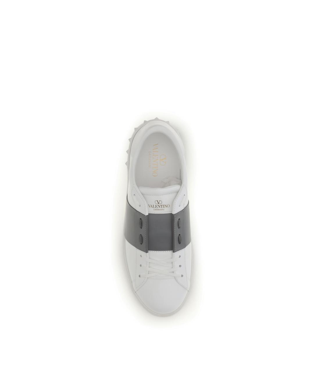 VALENTINO Белые кожаные низкие кроссовки / кеды, фото 4