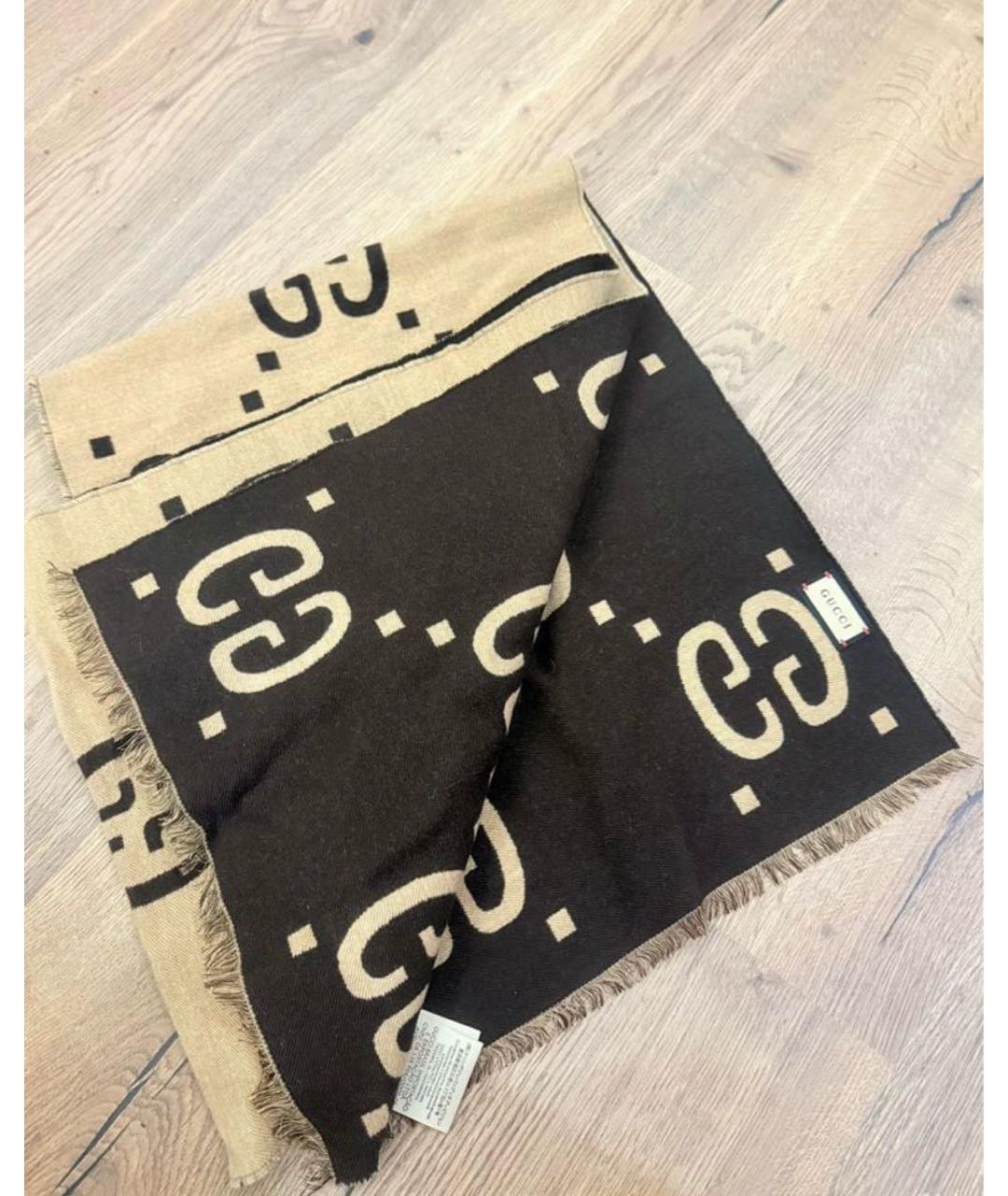 GUCCI Мульти шерстяной шарф, фото 2