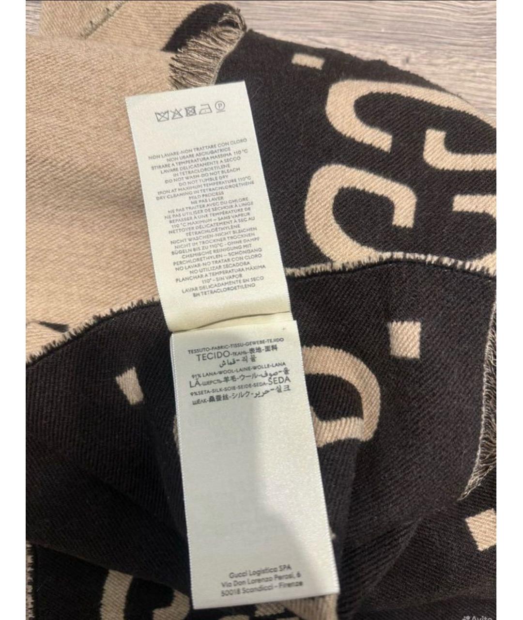 GUCCI Мульти шерстяной шарф, фото 4