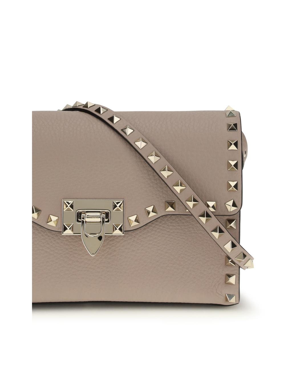 VALENTINO Розовая кожаная сумка через плечо, фото 4