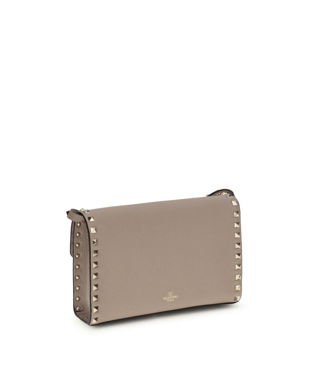 VALENTINO Розовая кожаная сумка через плечо, фото 3