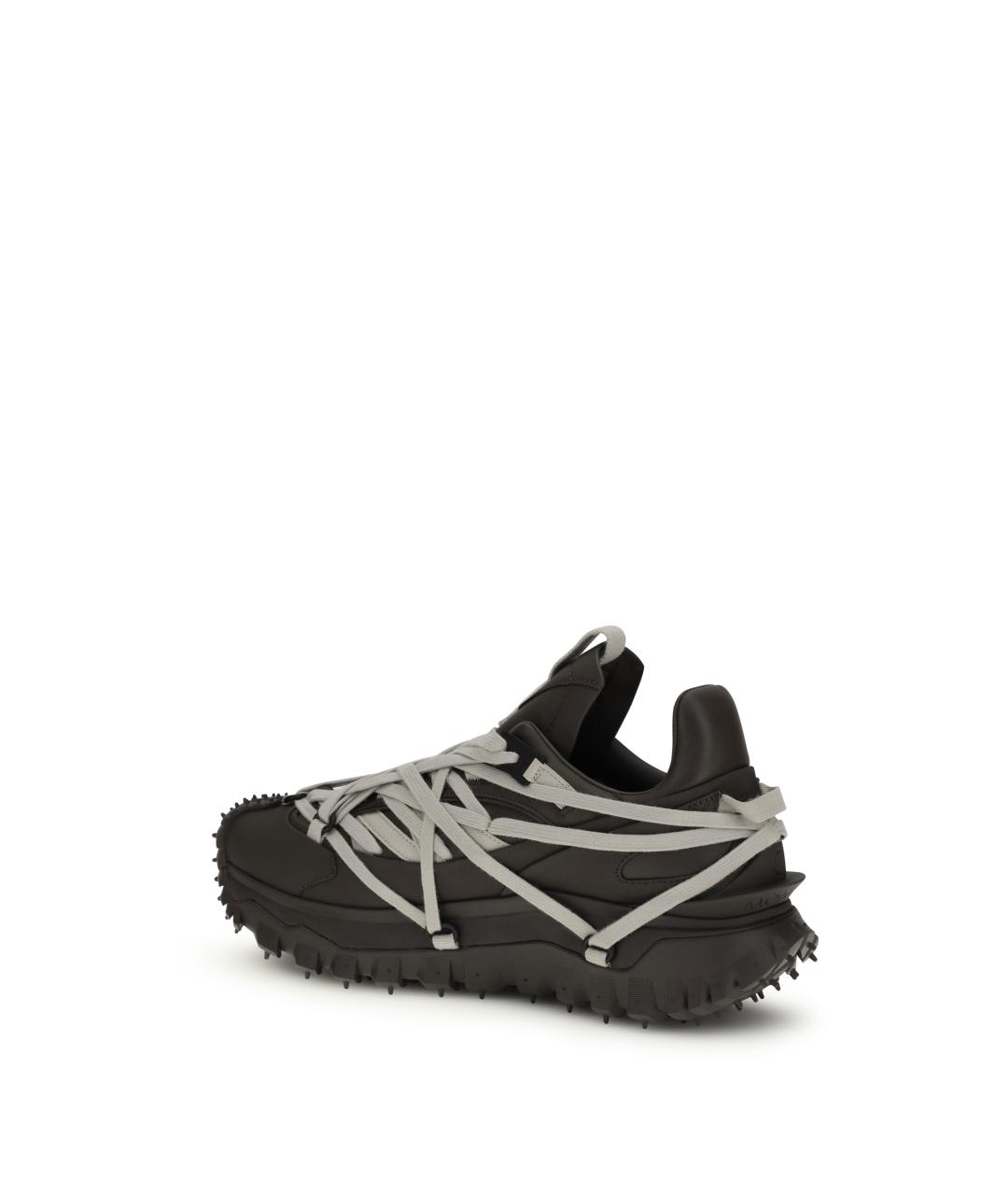 MONCLER Черные низкие кроссовки / кеды, фото 3