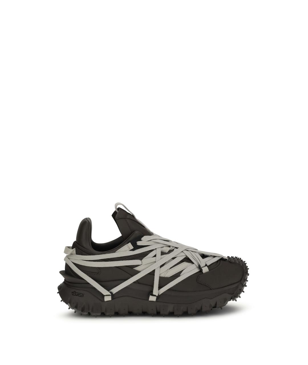 MONCLER Черные низкие кроссовки / кеды, фото 1