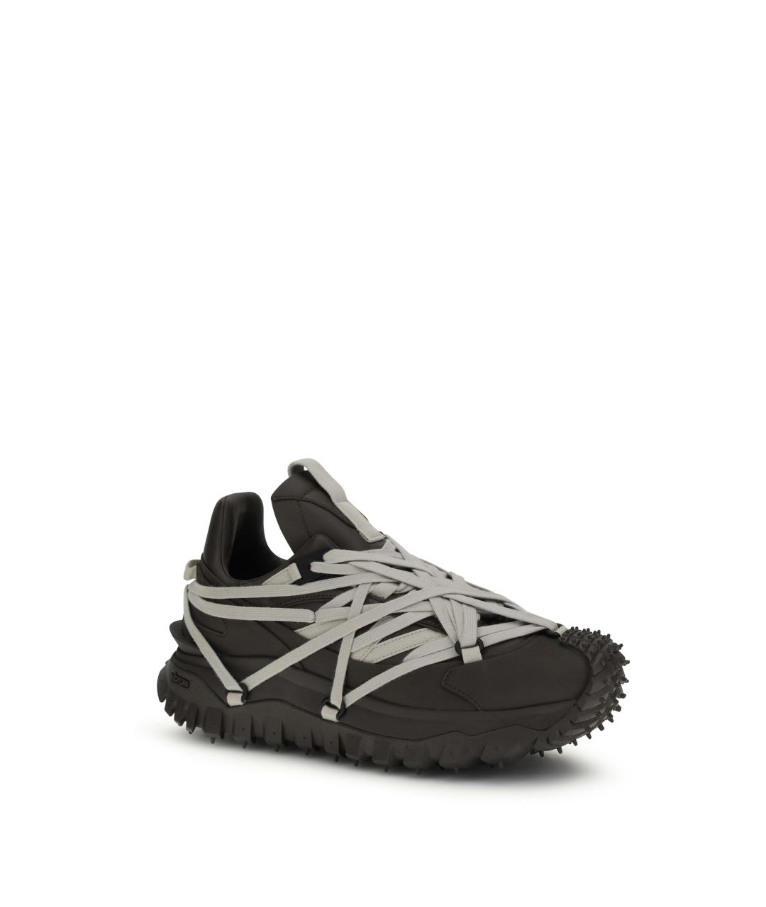 MONCLER Черные низкие кроссовки / кеды, фото 2