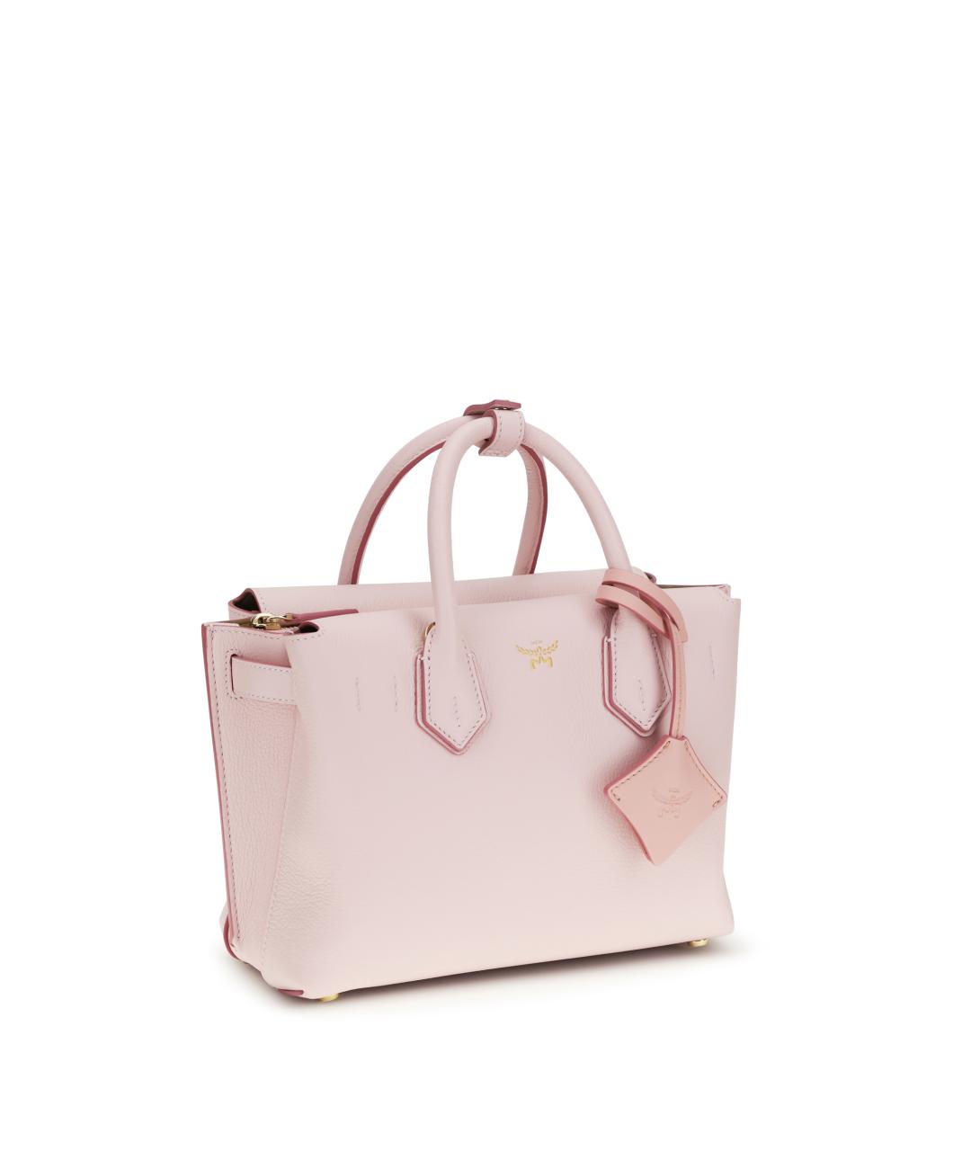 MCM Розовая кожаная сумка тоут, фото 2