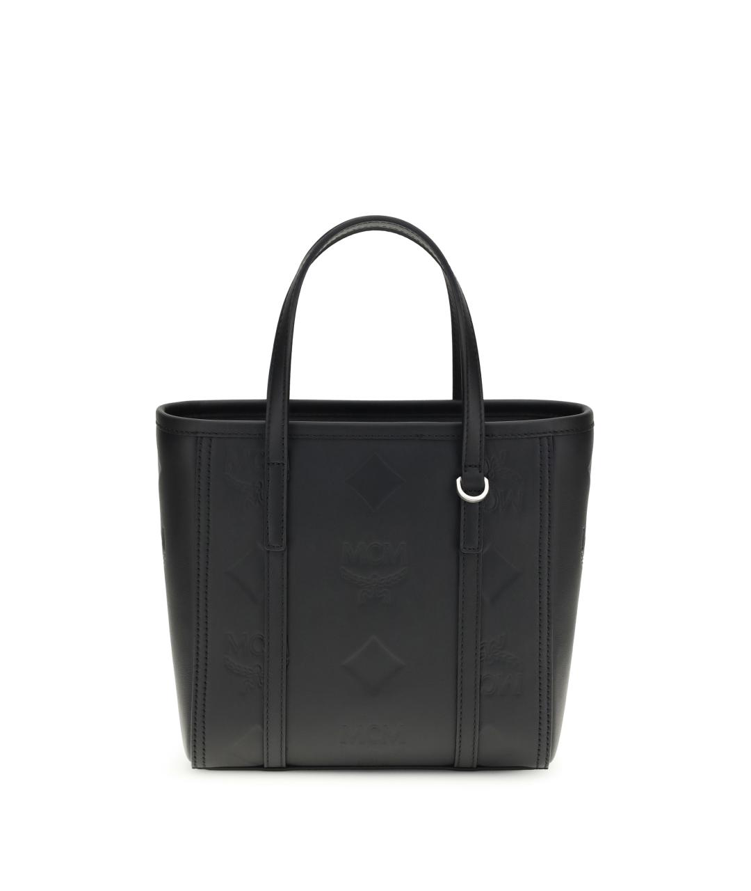 MCM Черная кожаная сумка тоут, фото 1
