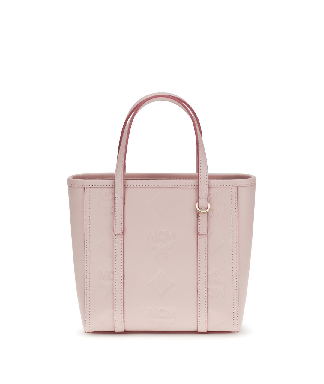 MCM Розовая кожаная сумка тоут, фото 1