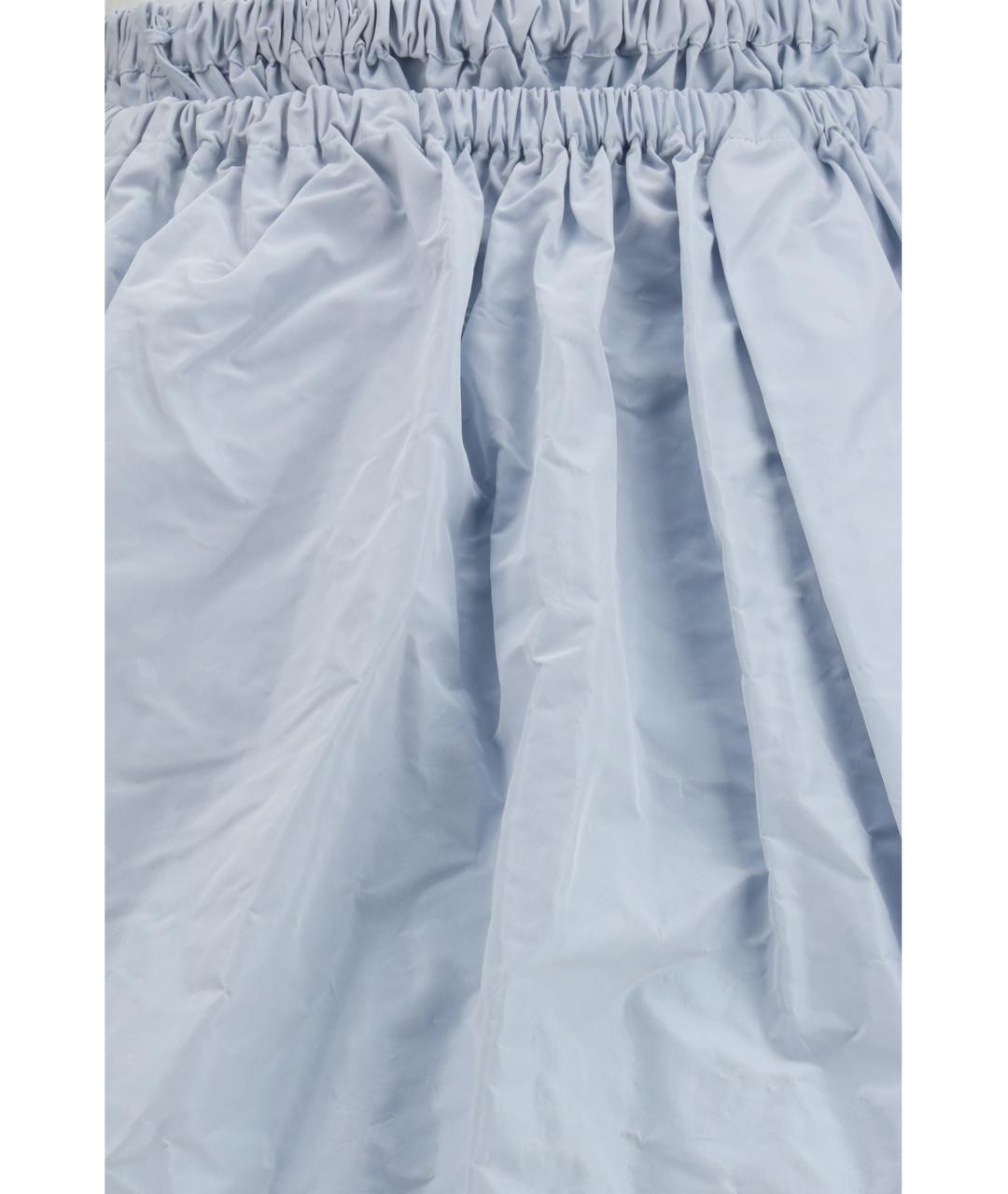 PRADA Голубая шелковая юбка миди, фото 3