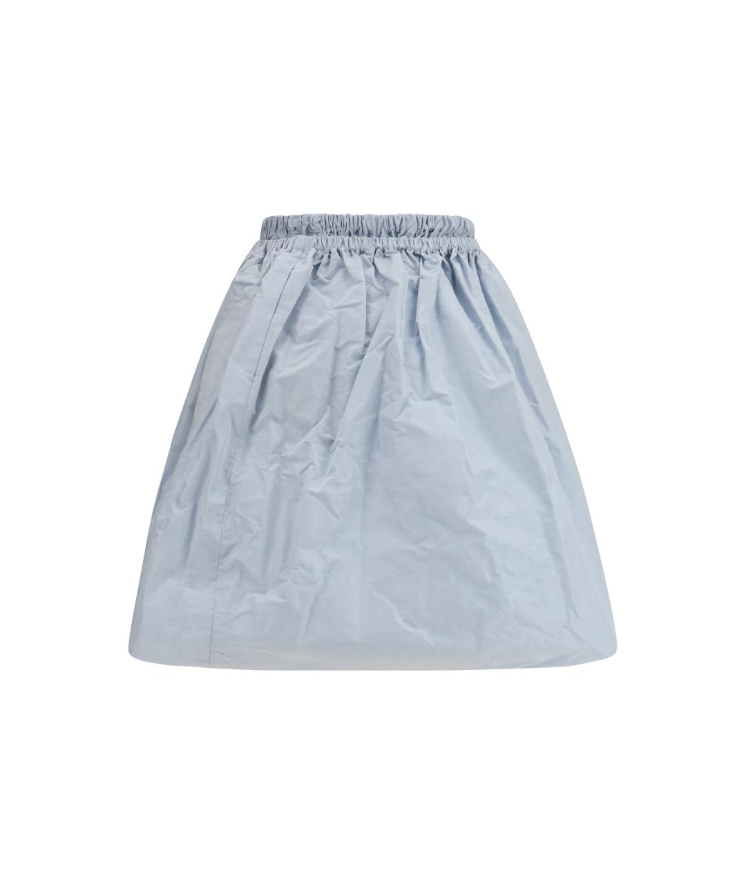 PRADA Голубая шелковая юбка миди, фото 2