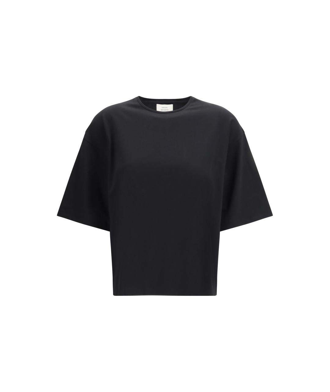 LOULOU STUDIO Черная хлопковая футболка, фото 4