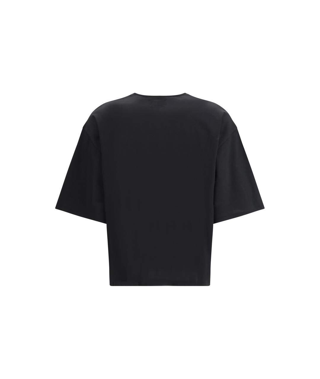 LOULOU STUDIO Черная хлопковая футболка, фото 2