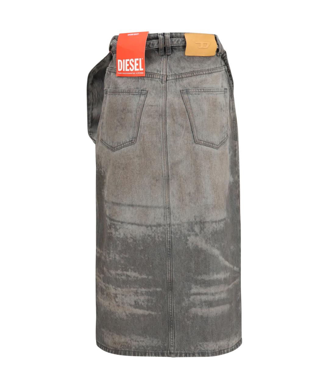 DIESEL Антрацитовая юбка мини, фото 2