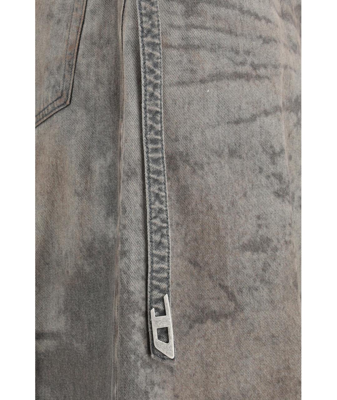 DIESEL Антрацитовая юбка мини, фото 3