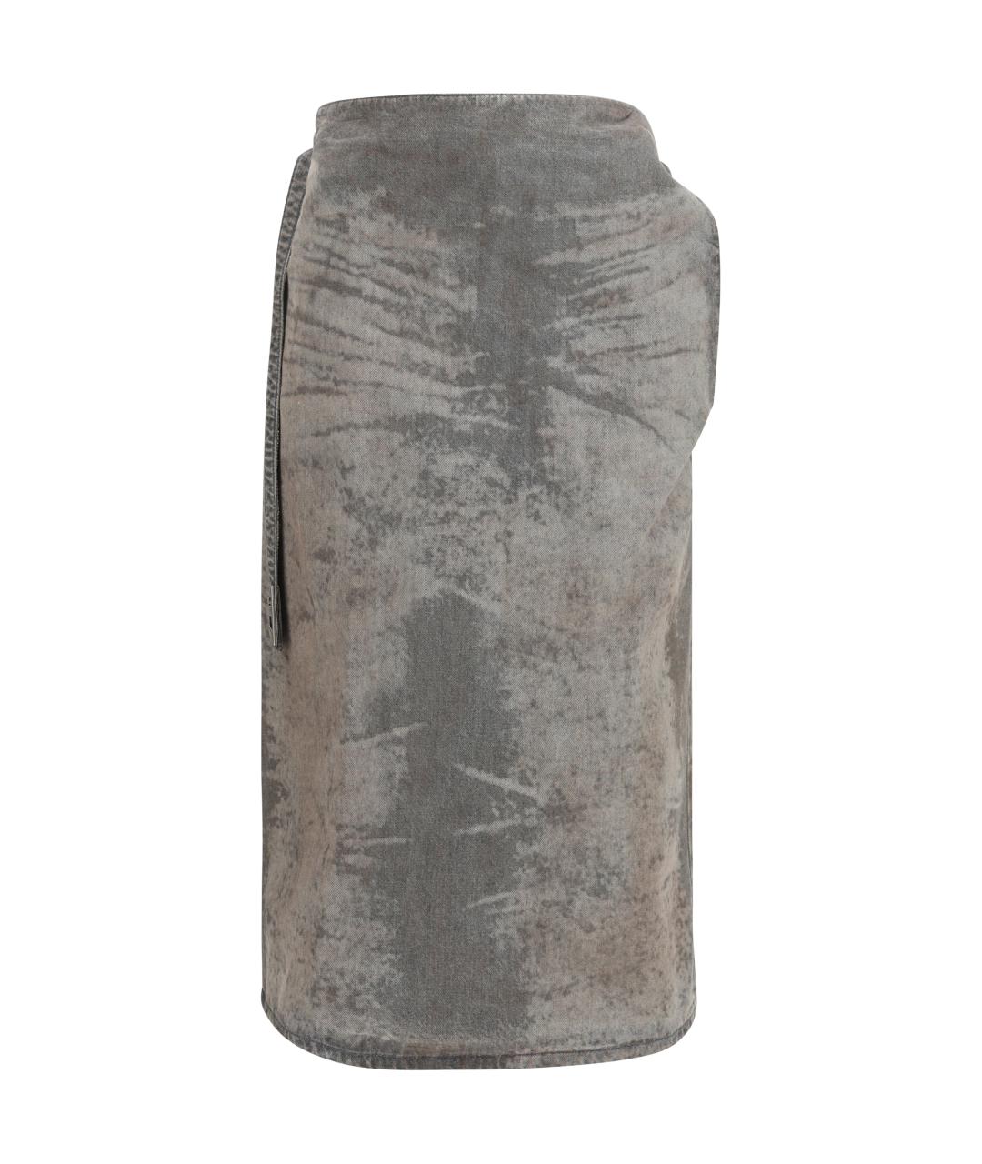 DIESEL Антрацитовая юбка мини, фото 1