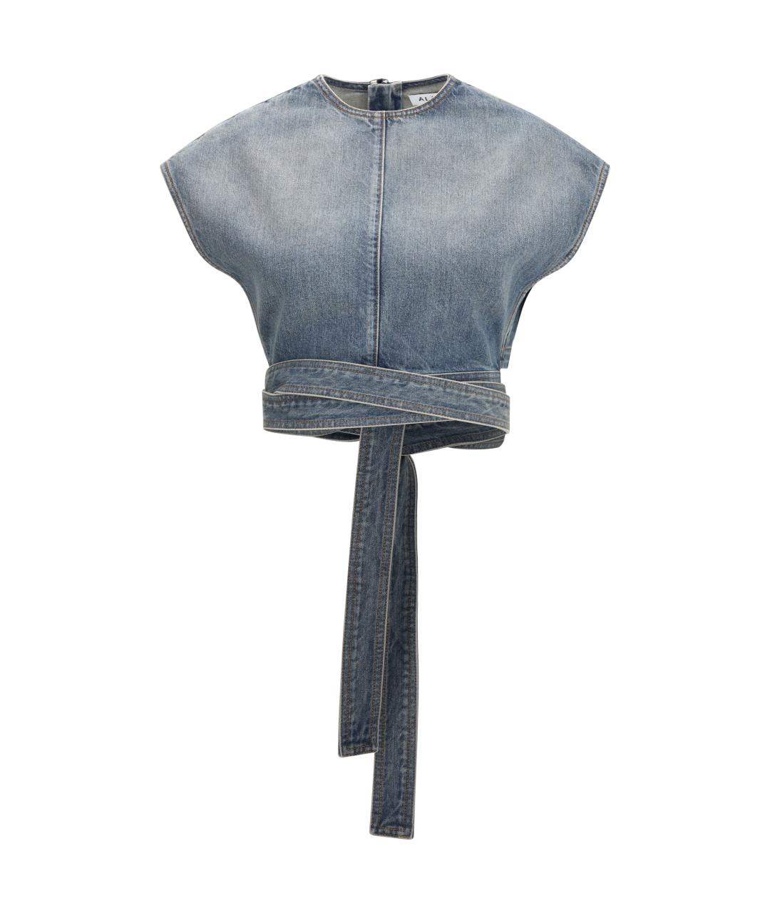 ALAIA Синяя хлопковая футболка, фото 1