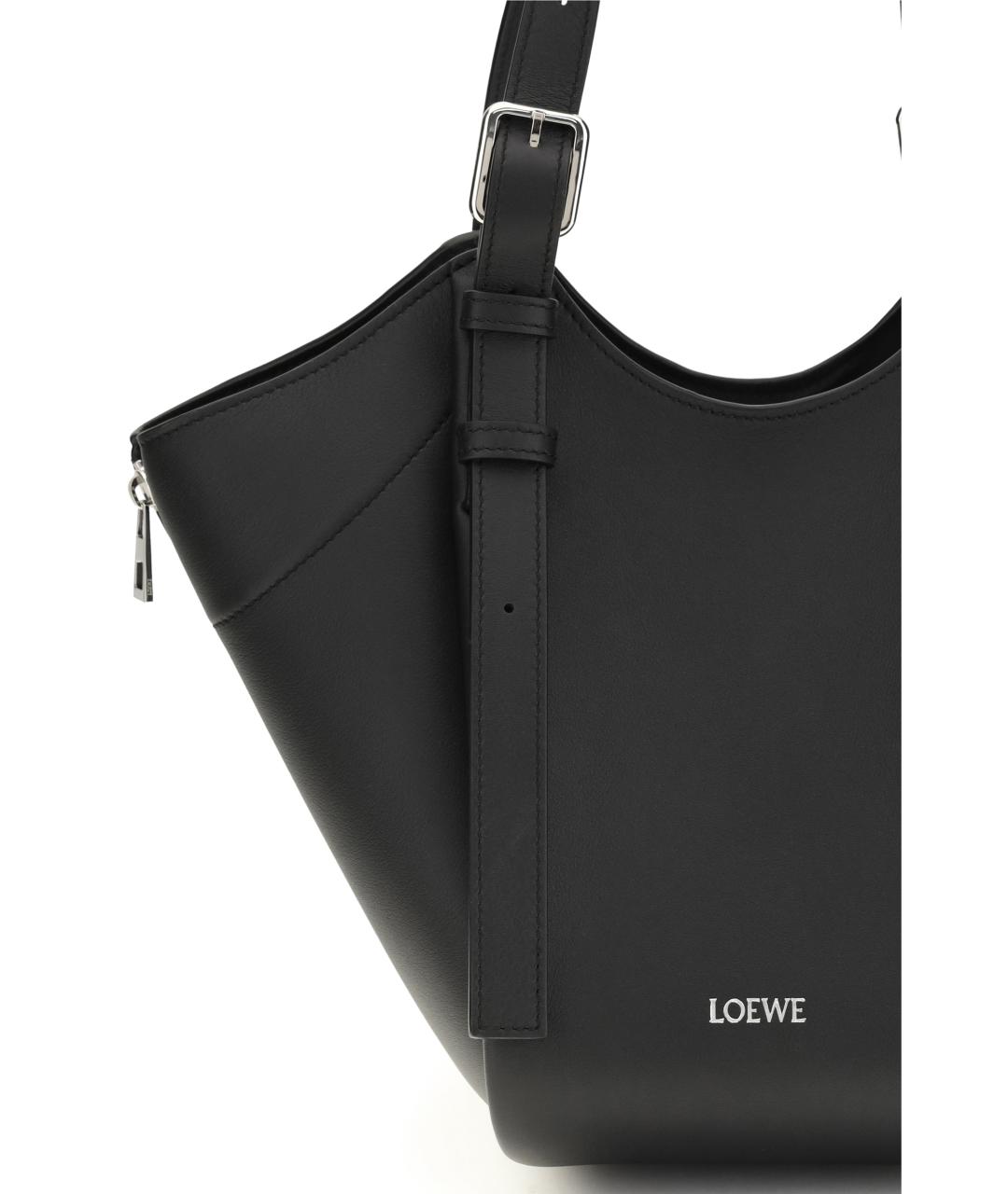 LOEWE Черная кожаная сумка тоут, фото 4