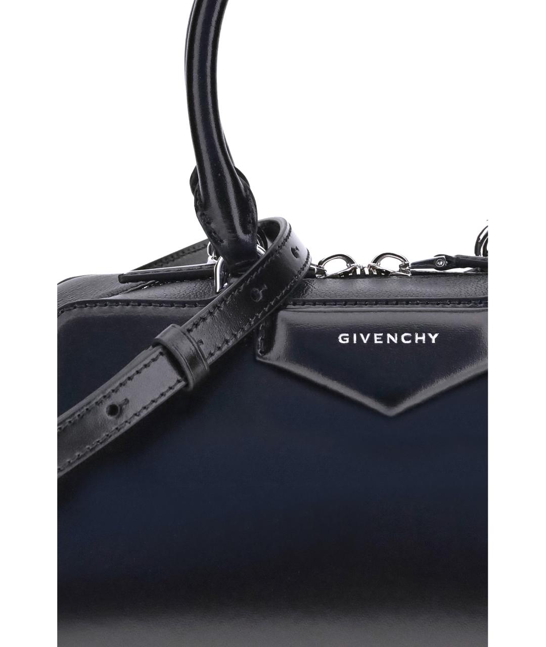 GIVENCHY Черная кожаная сумка с короткими ручками, фото 4