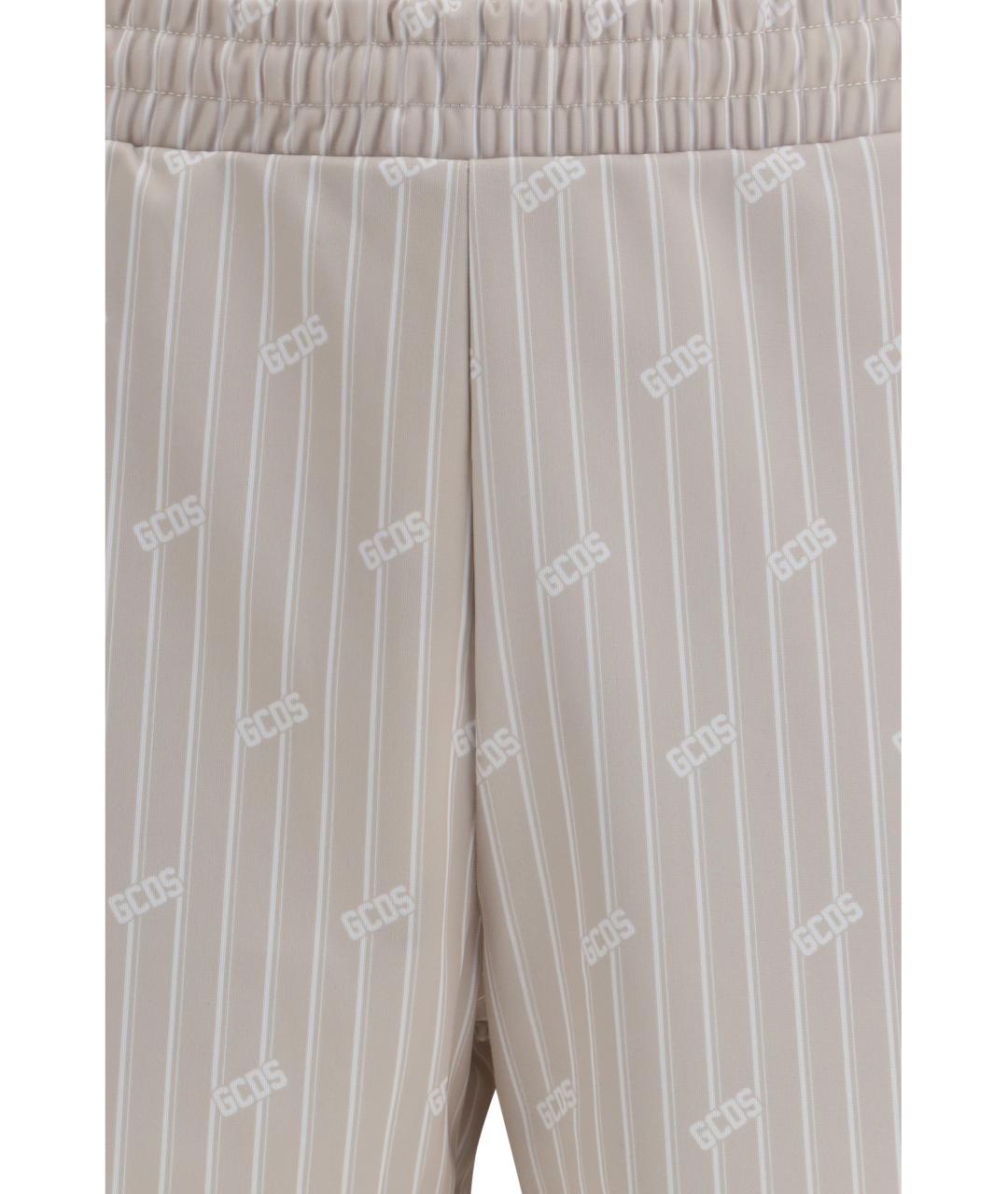 GCDS Бежевые полиэстеровые шорты, фото 3