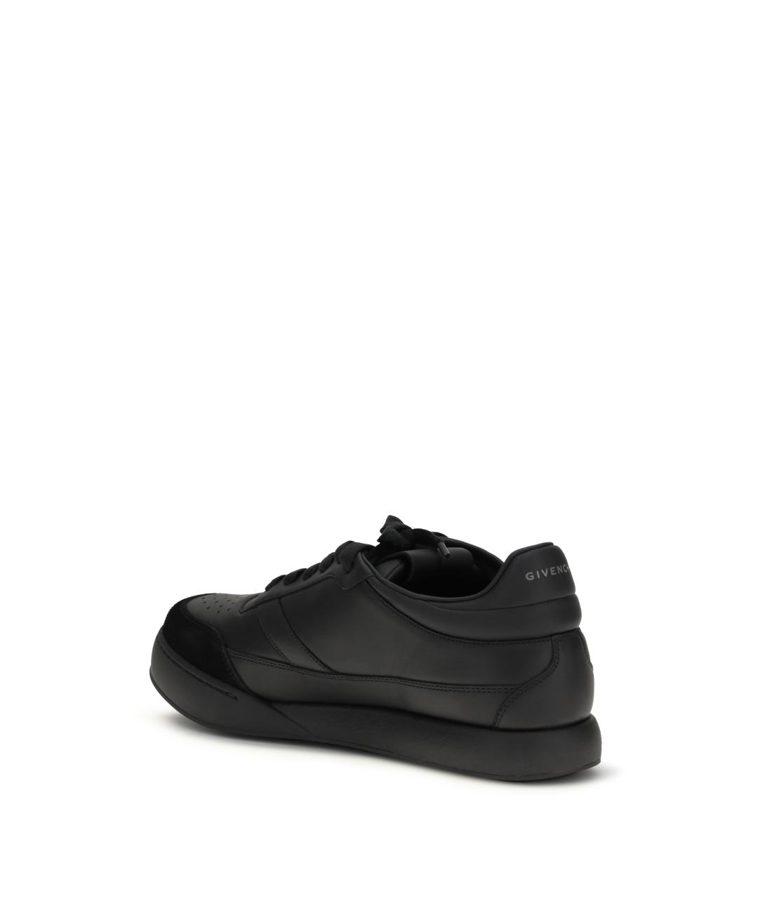 GIVENCHY Черные кожаные низкие кроссовки / кеды, фото 3