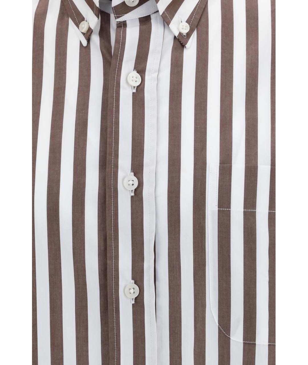 SEBAGO Коричневая хлопковая классическая рубашка, фото 3