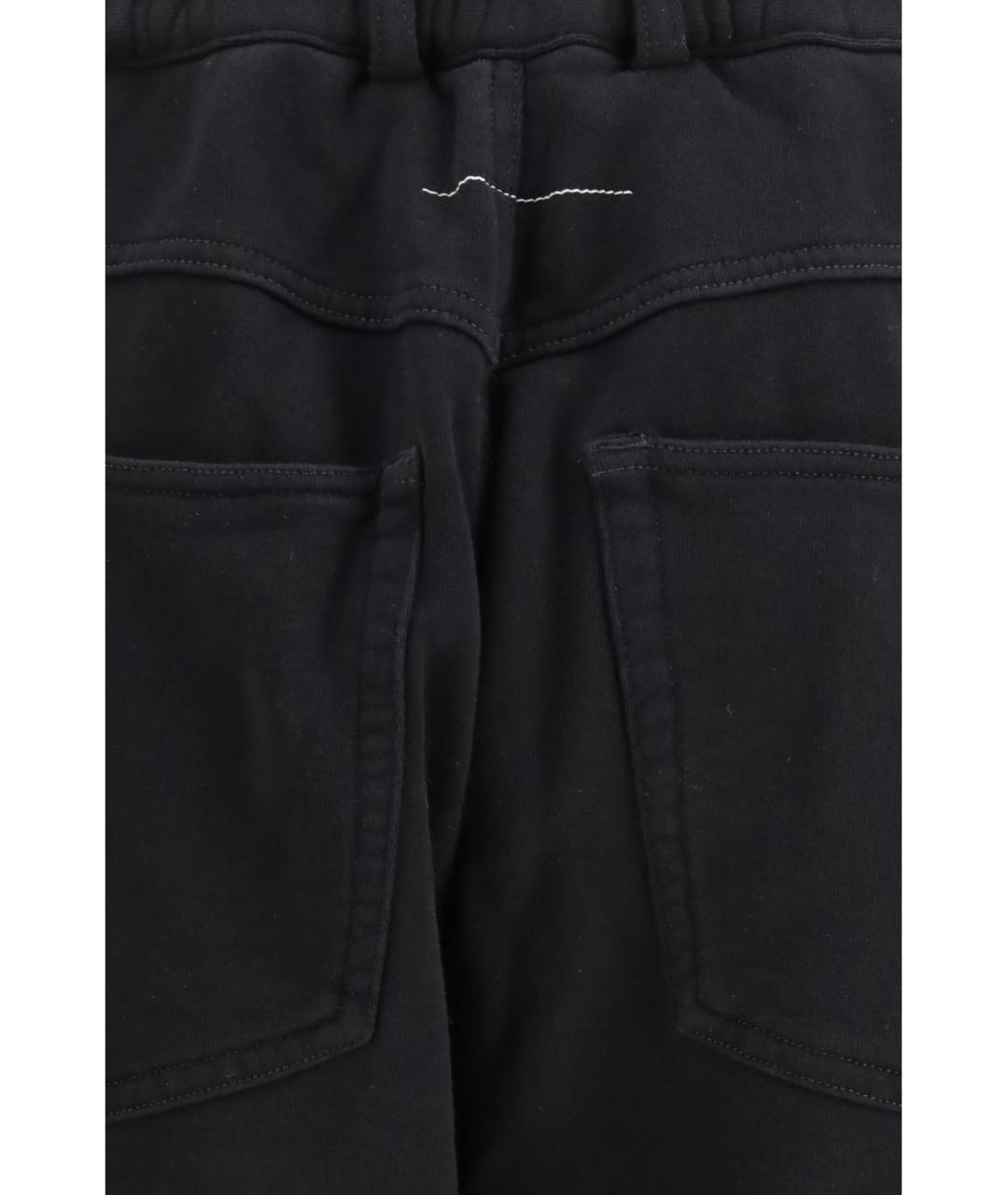 MM6 MAISON MARGIELA Черные хлопковые прямые брюки, фото 3