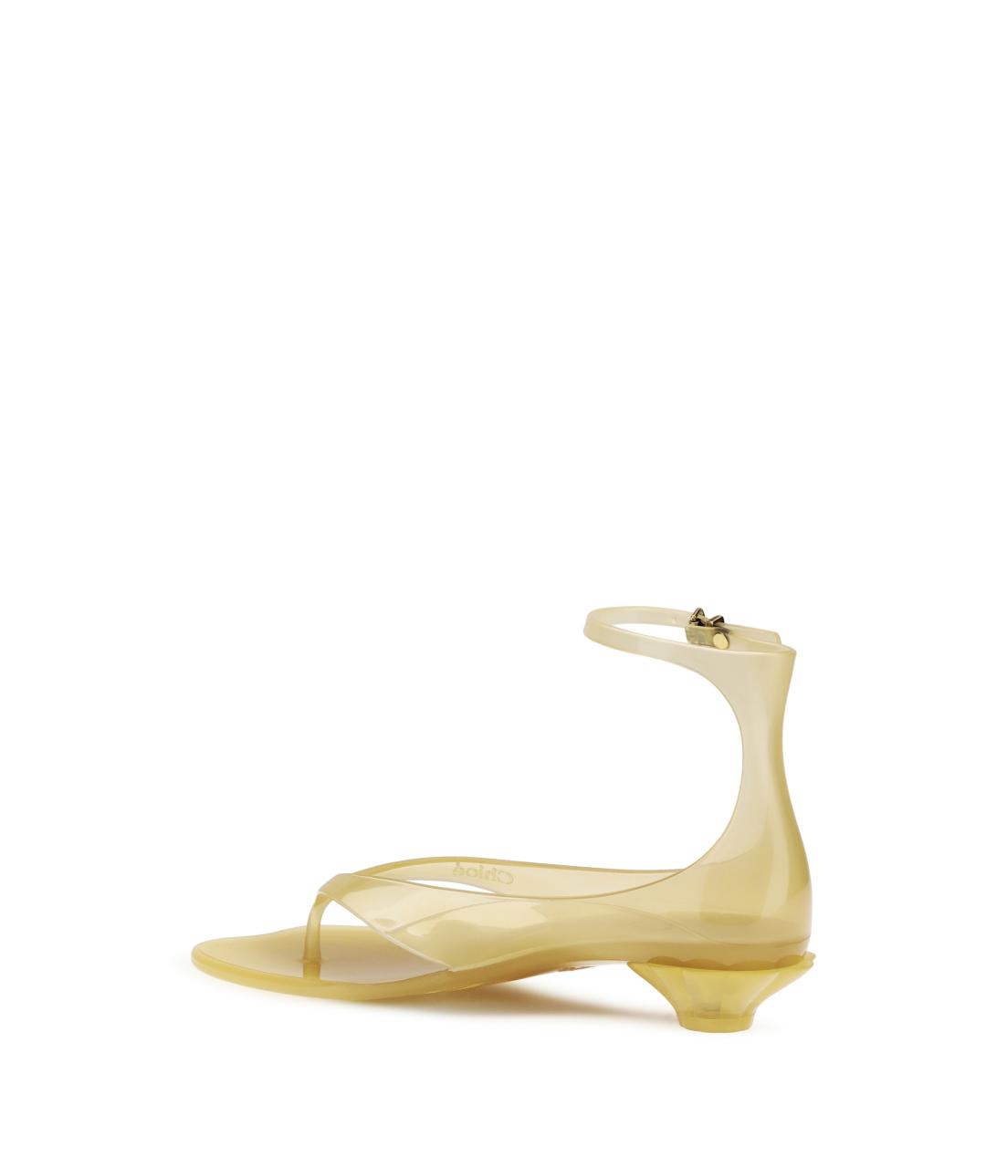 CHLOE Желтые резиновые босоножки, фото 3