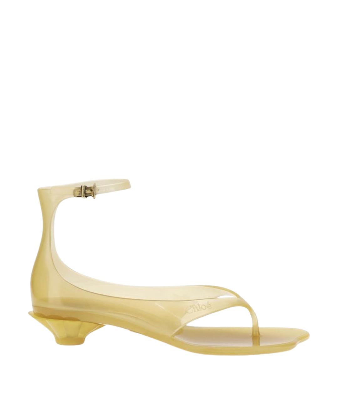 CHLOE Желтые резиновые босоножки, фото 1