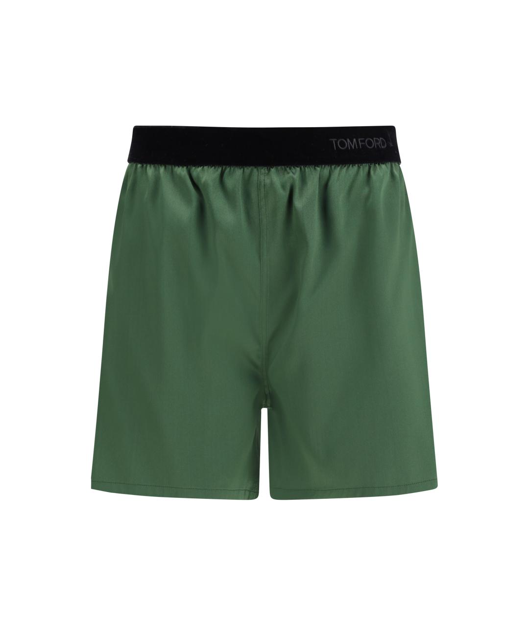 TOM FORD Зеленые шелковые шорты, фото 1