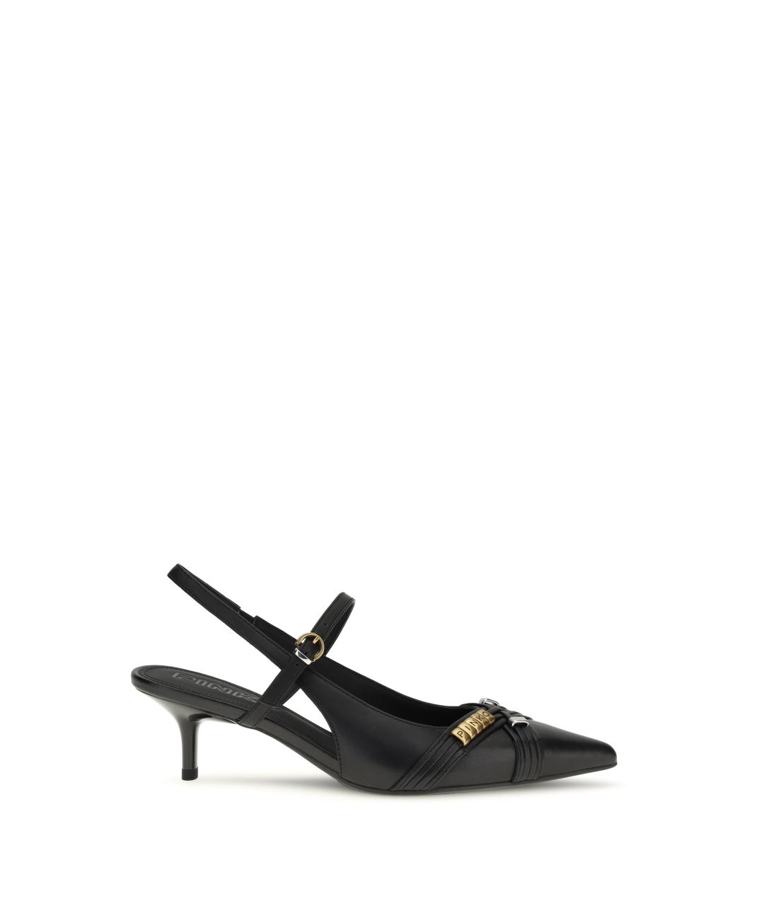 PINKO Черные кожаные туфли, фото 5